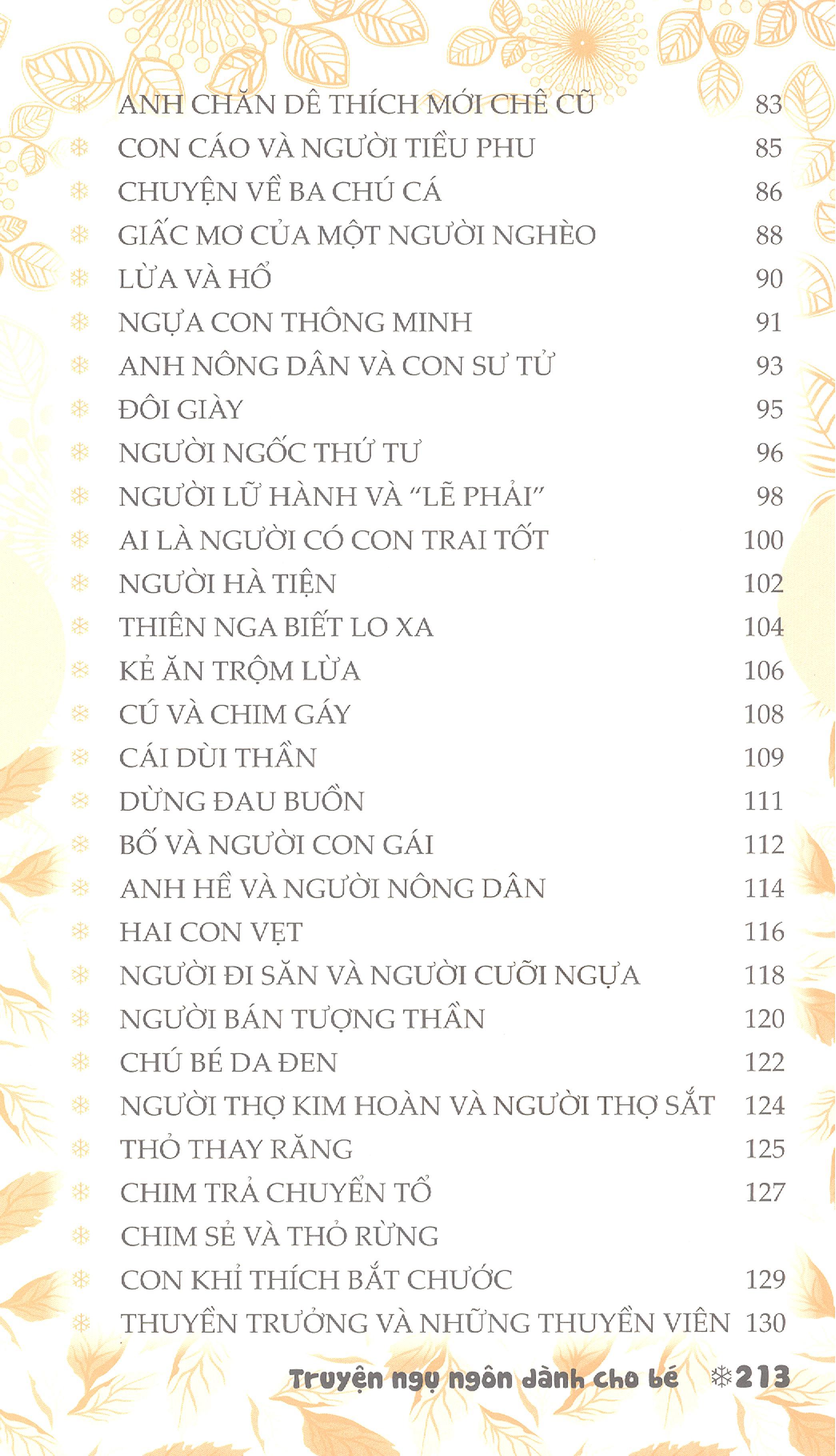 Truyện  Ngụ Ngôn Dành Cho Bé (2 Màu)
