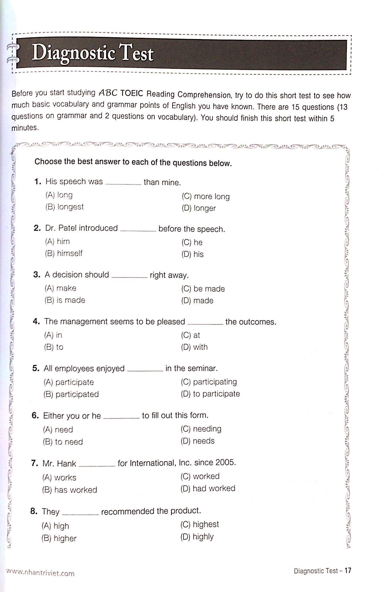 ABC TOEIC RC - Reading Comprehension (Không CD)