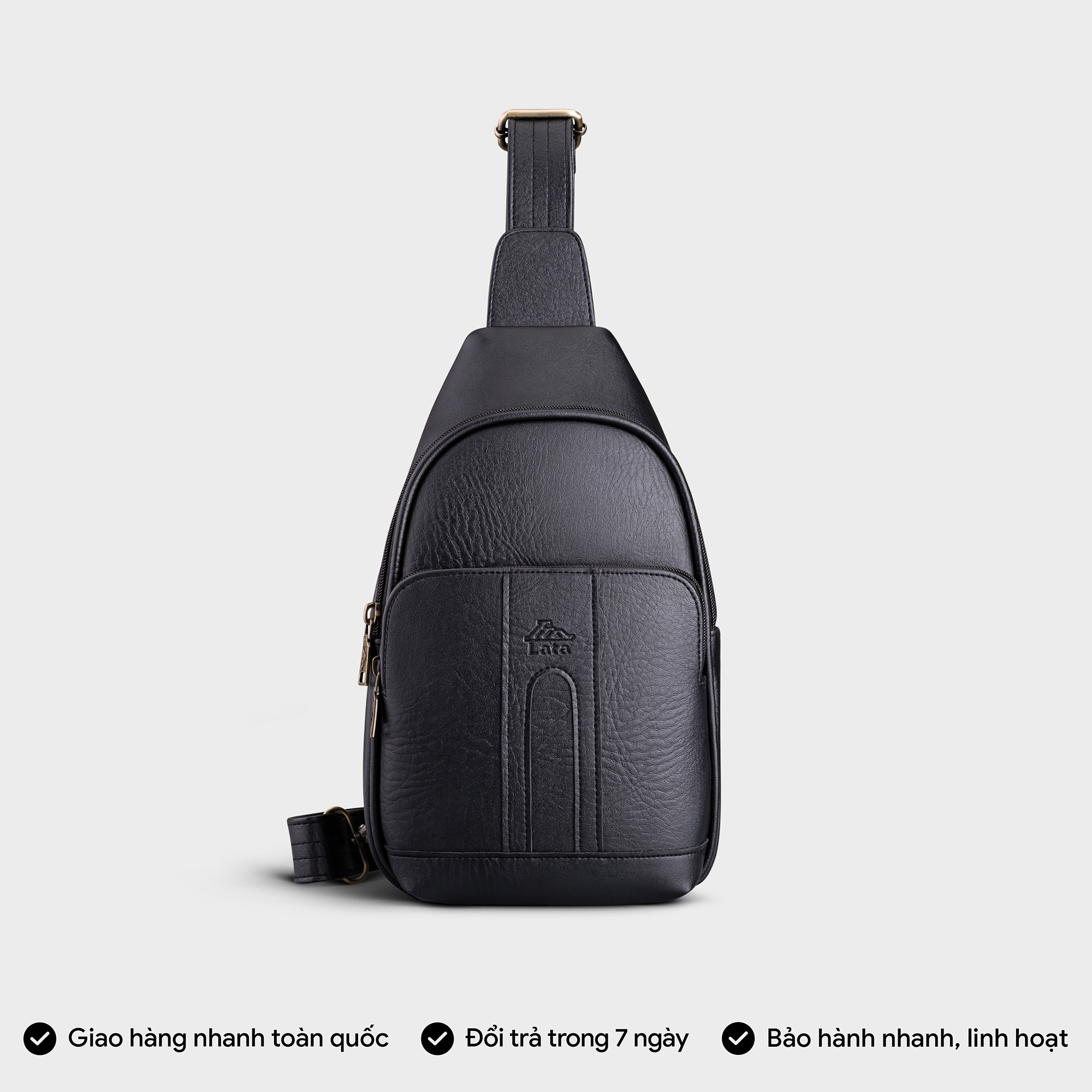 Balo Lata ( Thời trang nam cá tính cở nhỏ - Balo đeo chéo da BALC29 )