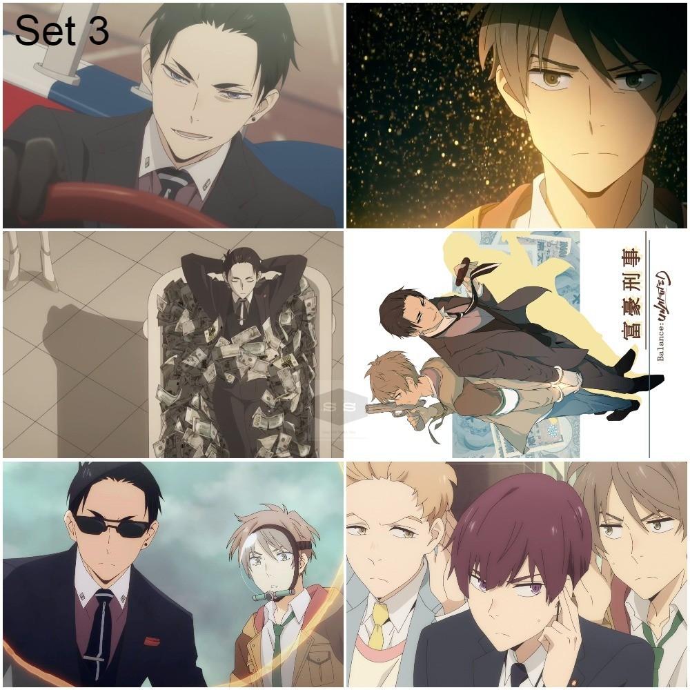 Bộ 6 Áp phích - Poster Anime Thám Tử Đại Gia - Fugou Keiji : Balance : UNLIMITED - A3, A4, A5