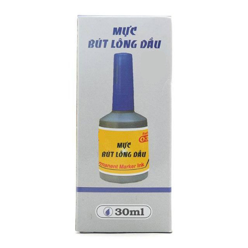 6 chai mực lông dầu 30ml màu xanh