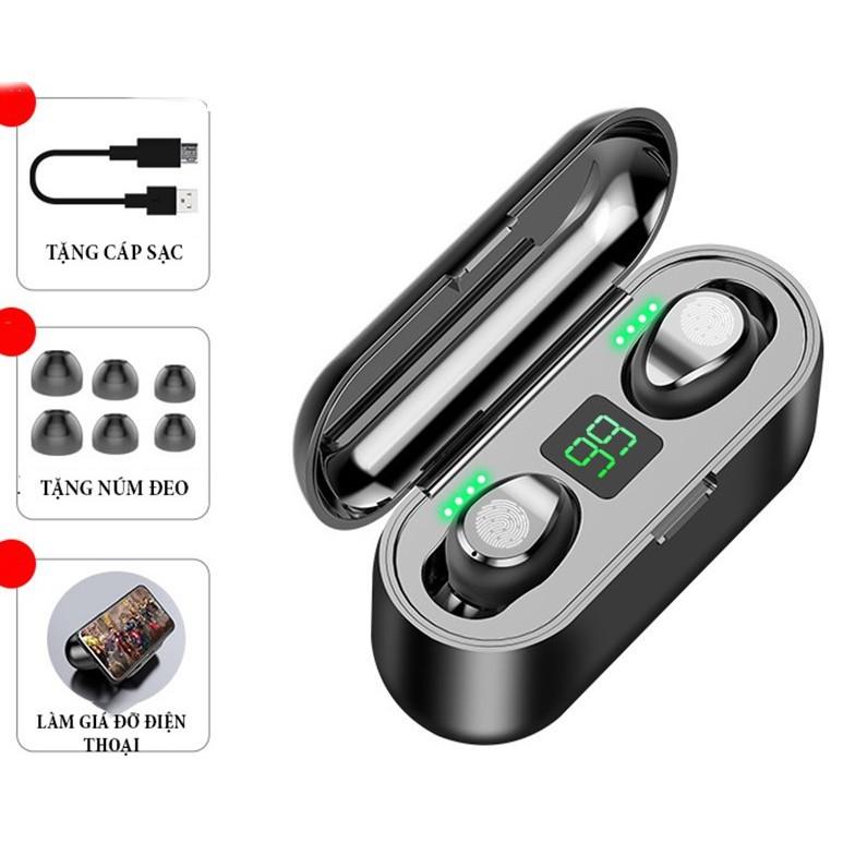 Tai Nghe Bluetooth True Wireless Amoi F9 Pro,Kiêm Sạc Dự Phòng Đồng Hồ Hiện Thị % Pin