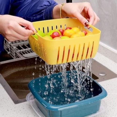 Rổ Nhựa Kèm Thau Có Nắp Mẫu Mới