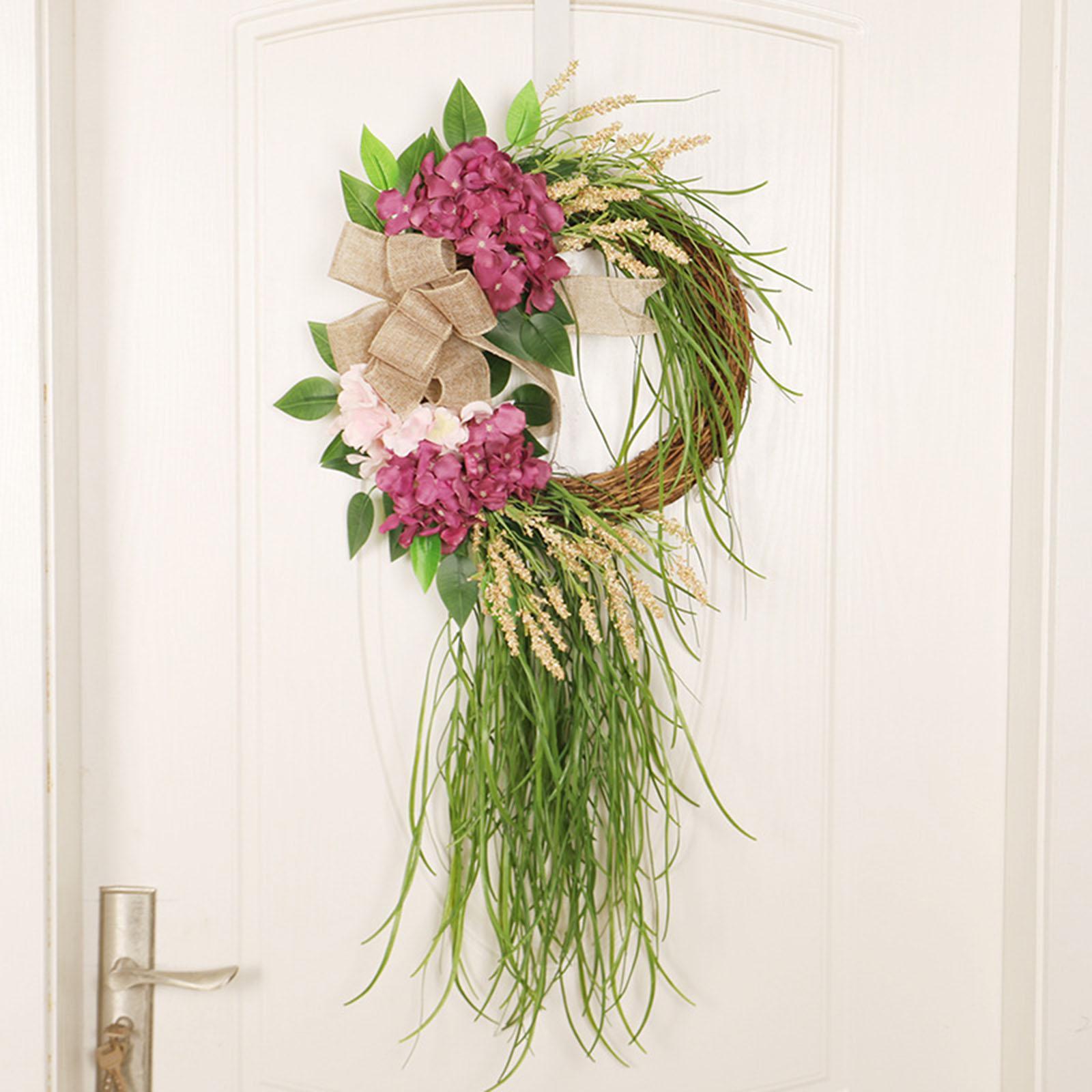 Artificial Flower Wreath Garland Front Door Hanging Thanksgiving Farmhouse