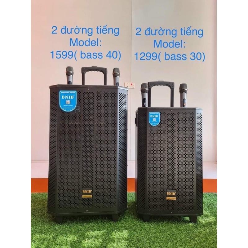 ️LOA Kéo BNIB 1599-Hai đường tiếng-Bass40- Kèm 2 micro không dây xịn- Hàng Nhập Khẩu