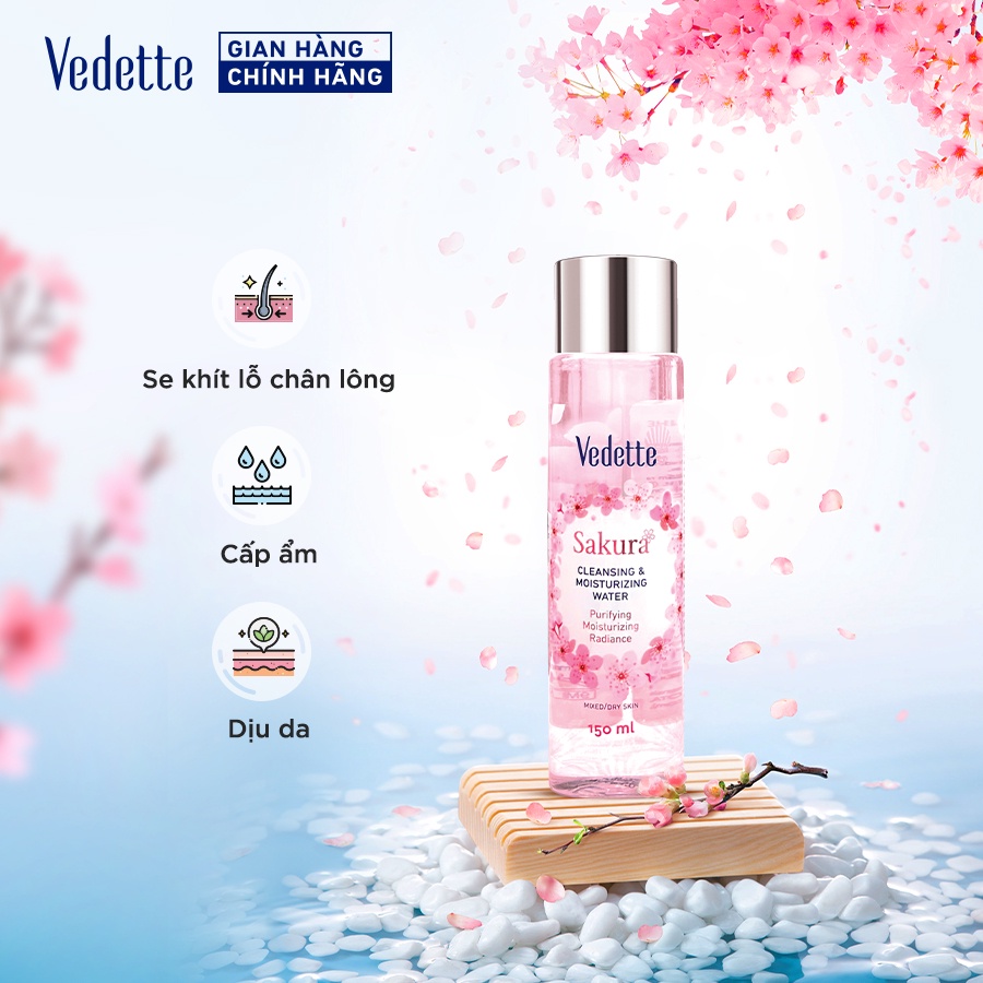 Toner Nước cân bằng dịu nhẹ Vedette Hương Hoa Anh Đào 150ml (TPMA275)