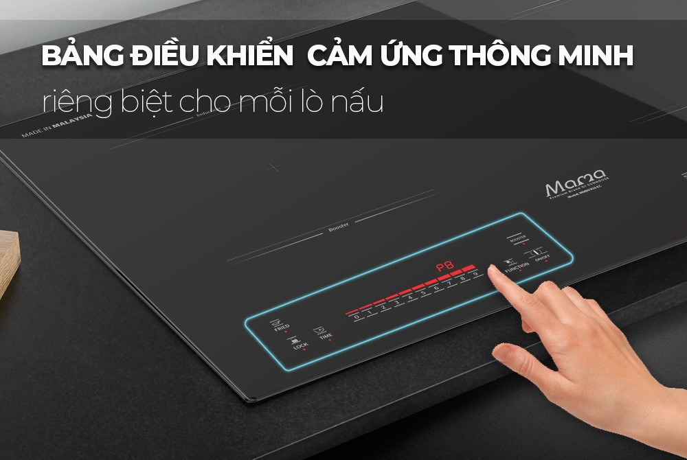 Bếp đôi điện từ Sunhouse Mama MMB9302-EC - Hàng Chính Hãng
