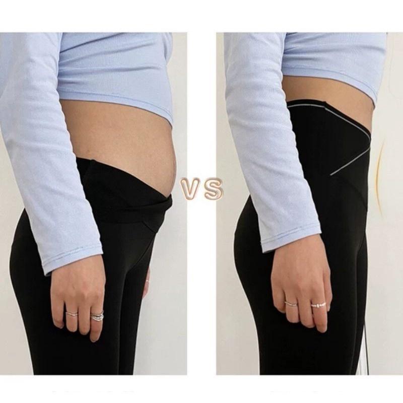 Quần legging cạp chéo cạp cao gen bụng vải umi