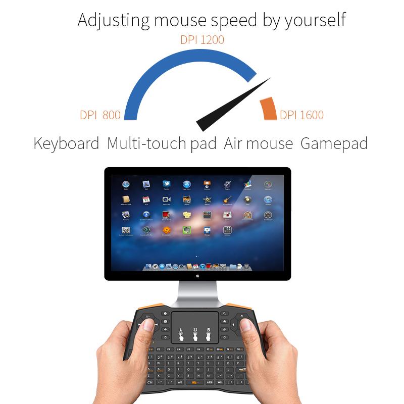 Mini Không Dây Bàn Phím 2.4GHz Remote Điều Khiển Bàn Di Chuột Cho Smart Tivi Máy Tính Bảng Laptop Xbox 360 PS4 bàn Phím