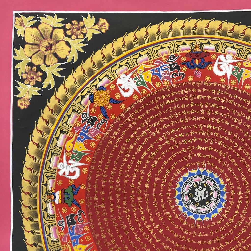 Tranh Thangka Mandala vẽ tay từ Tây Tạng - Mẫu 0201