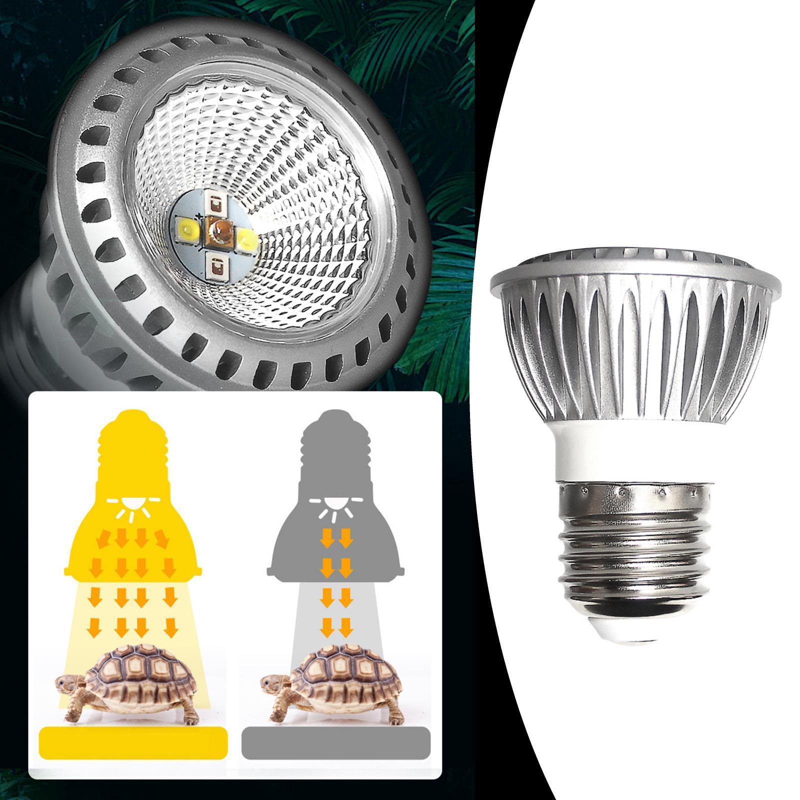 Ceramic Reptile Heating Light Full Spectrum E27 Basking Spot Lamp for Lizard Turtle