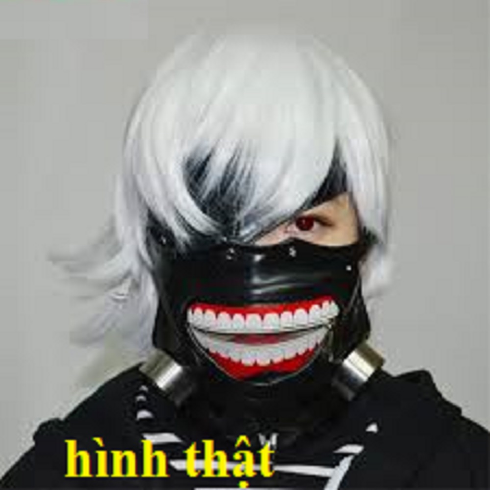 Mặt nạ kaneki ken tokyo ghoul, da PU cao cấp