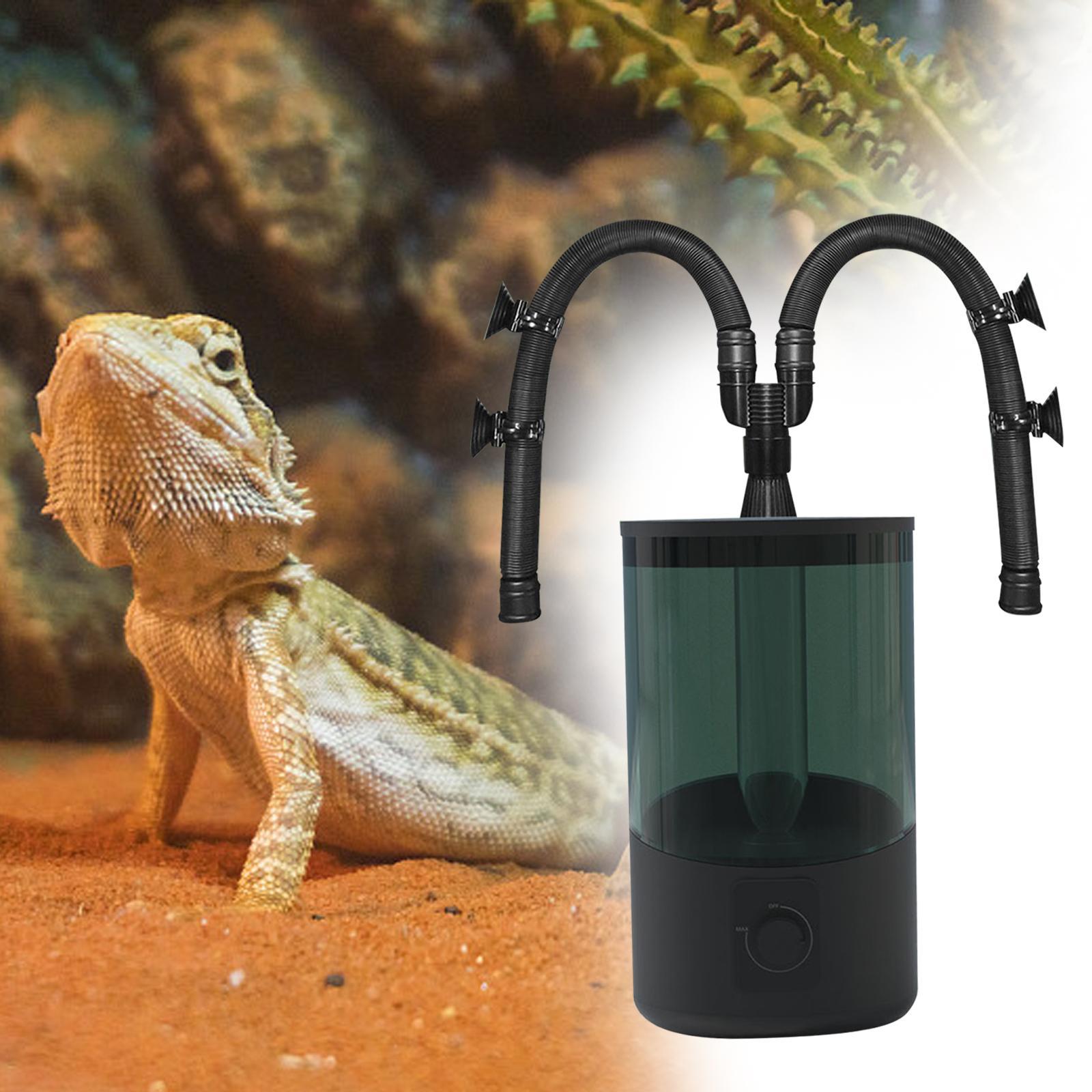 Reptile Terrarium Humidifier with Hose Adjustable Large Capacity Vivarium Mute Sprayer Water Tank for Amphibians Chameleon Pet Supplies
