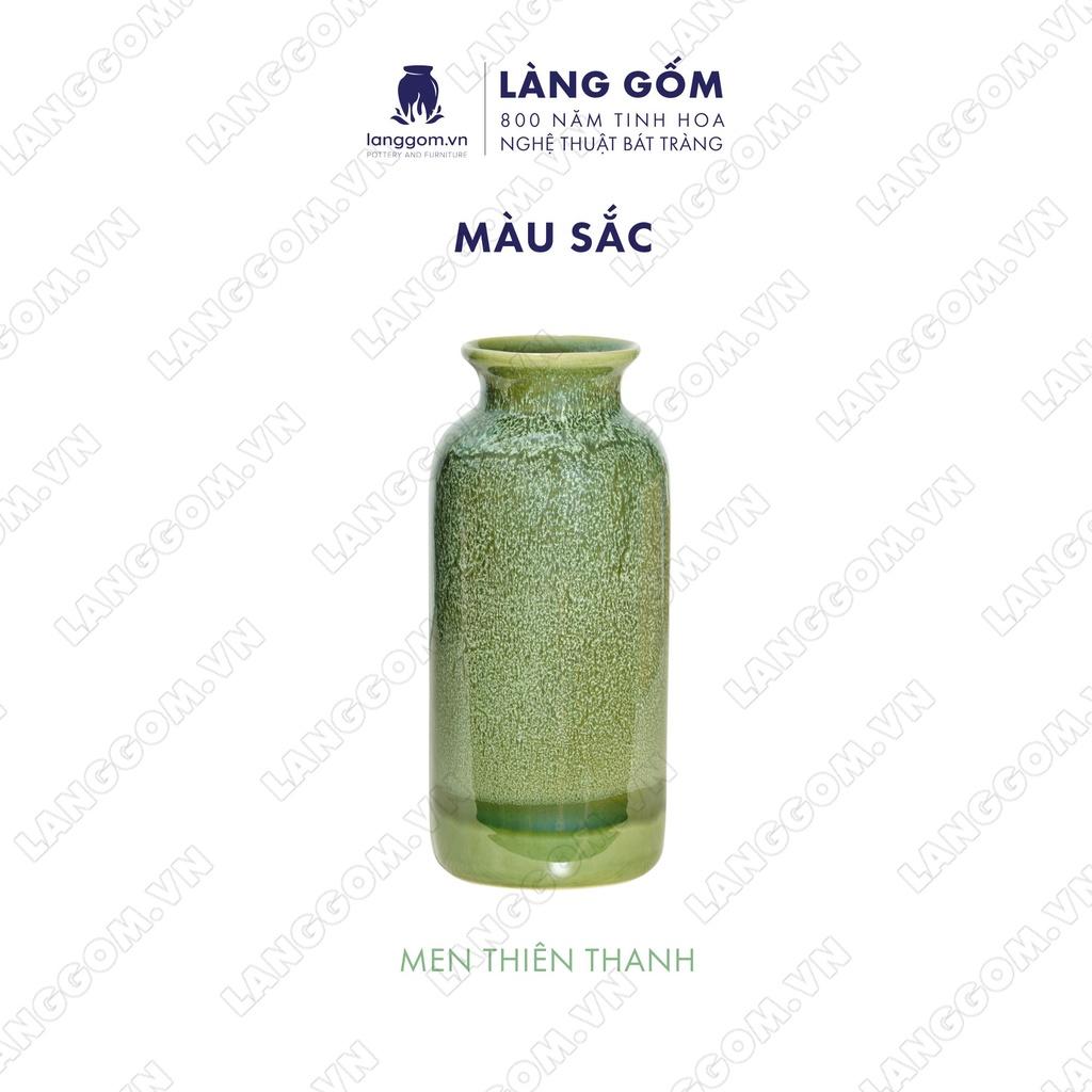 Bình hoa, lọ hoa Gốm sứ Bát Tràng cao cấp Men hỏa biến chai dùng làm quà tặng, trang trí - Làng Gốm Bát Tràng