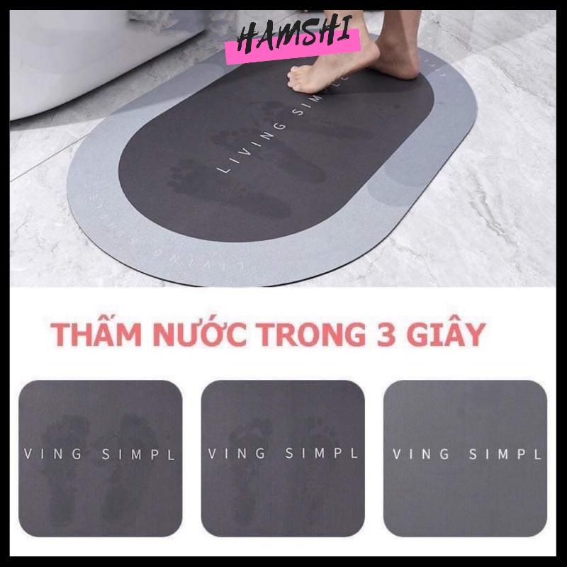 Thảm lau chân nhà tắm bếp chống trượt thấm nước hình thú Hamshi Shop TLC01