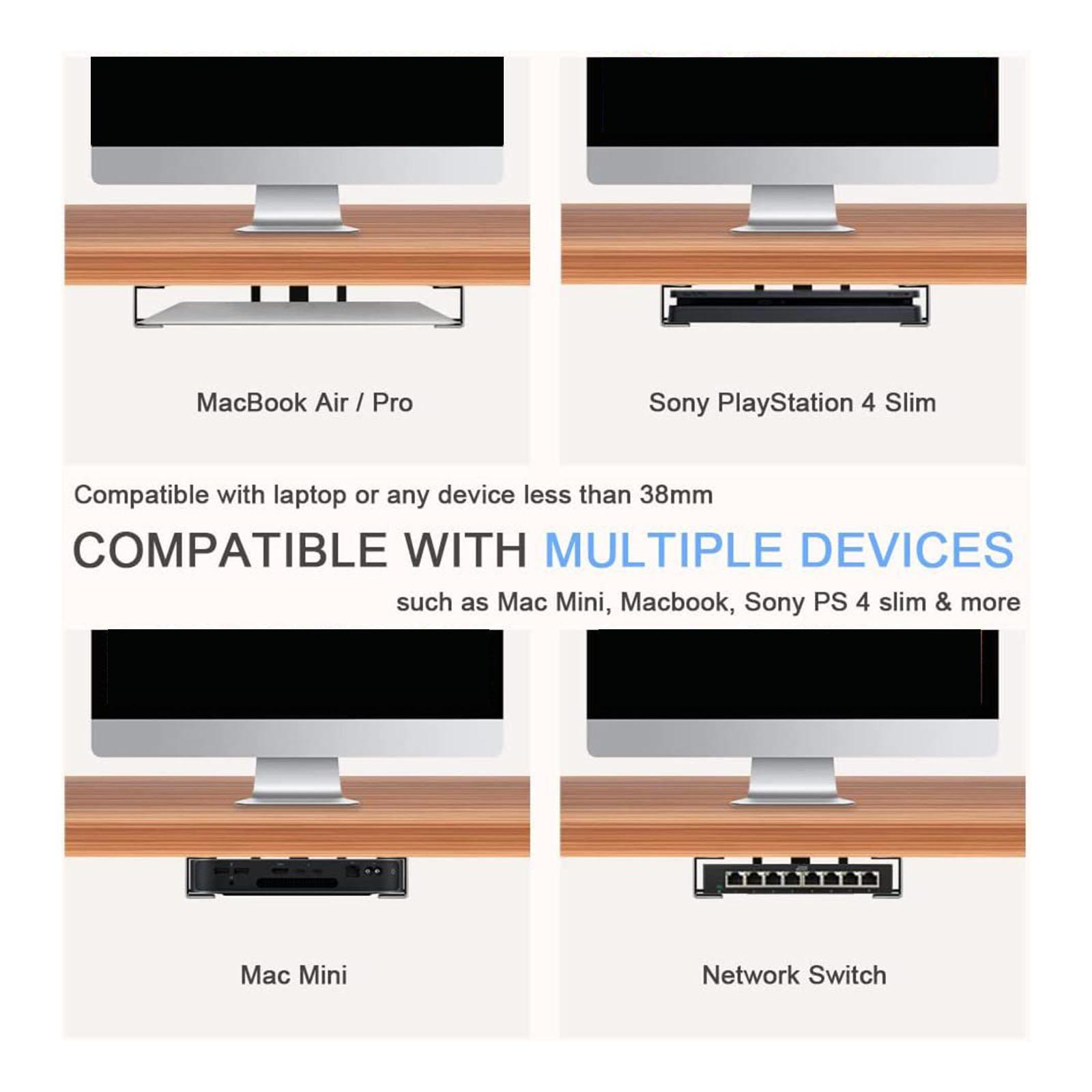 3x under Desk Laptop Mount Brackets Stand Set Heavy Duty Laptop Holder Mount