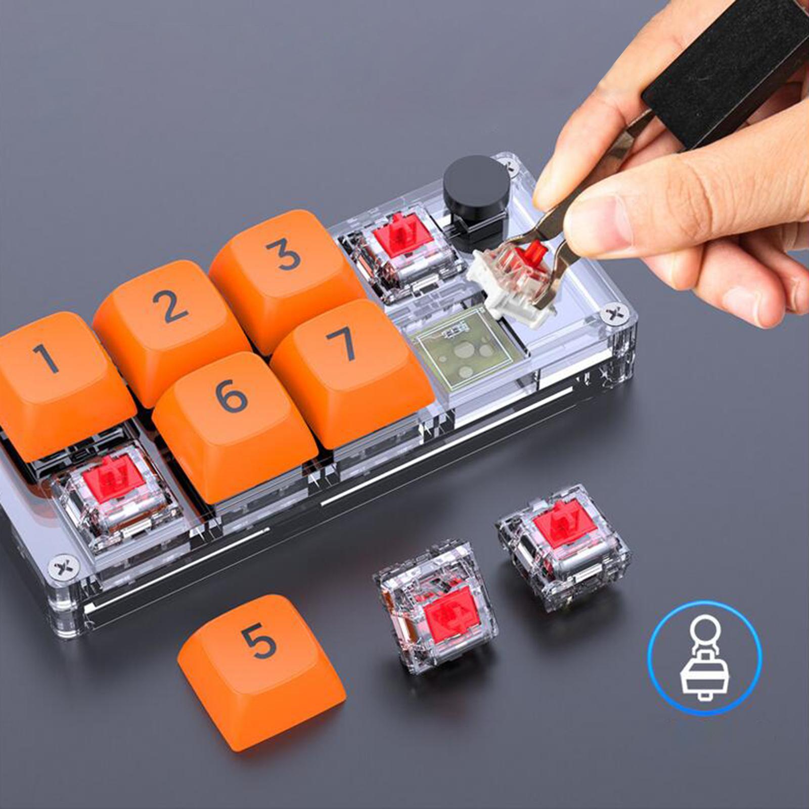 Mechanical Gaming Keyboard 8 Keys Wired Mechanical Keyboard PC Accessories Hot Swappable Easy to Program Programming Pad Keypad