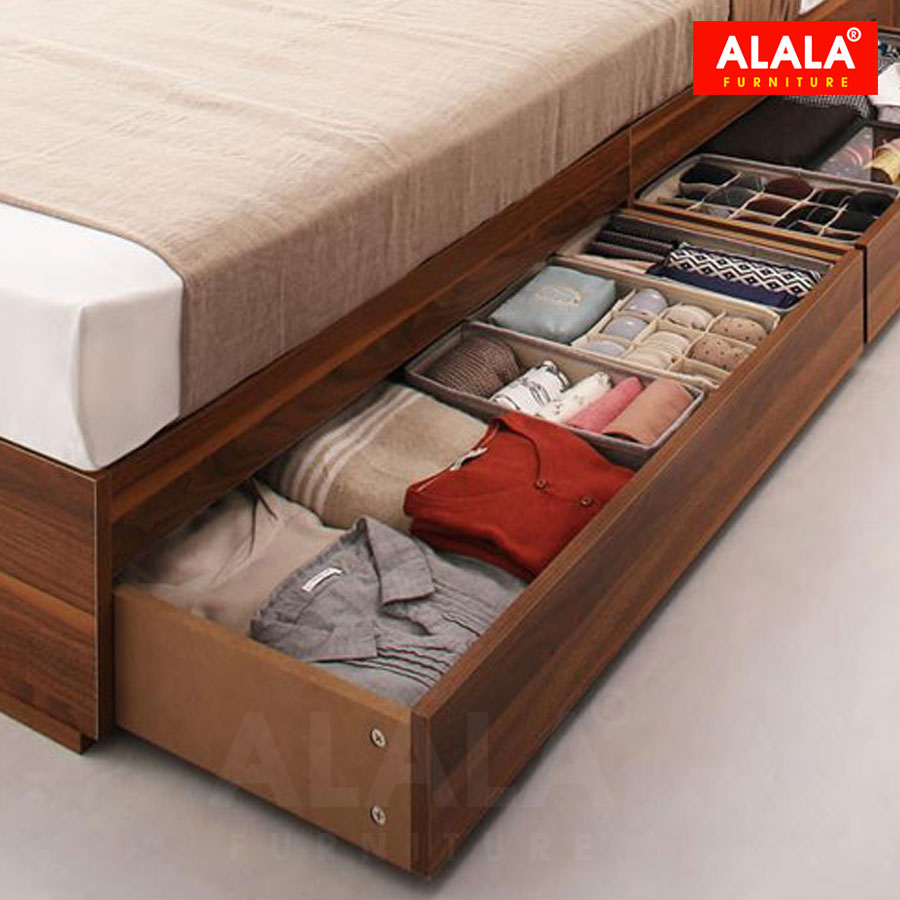 Giường ngủ ALALA66 + 2 hộc kéo / Miễn phí vận chuyển và lắp đặt/ Đổi trả 30 ngày/ Sản phẩm được bảo hành 5 năm từ thương hiệu ALALA/ Chịu lực 700kg
