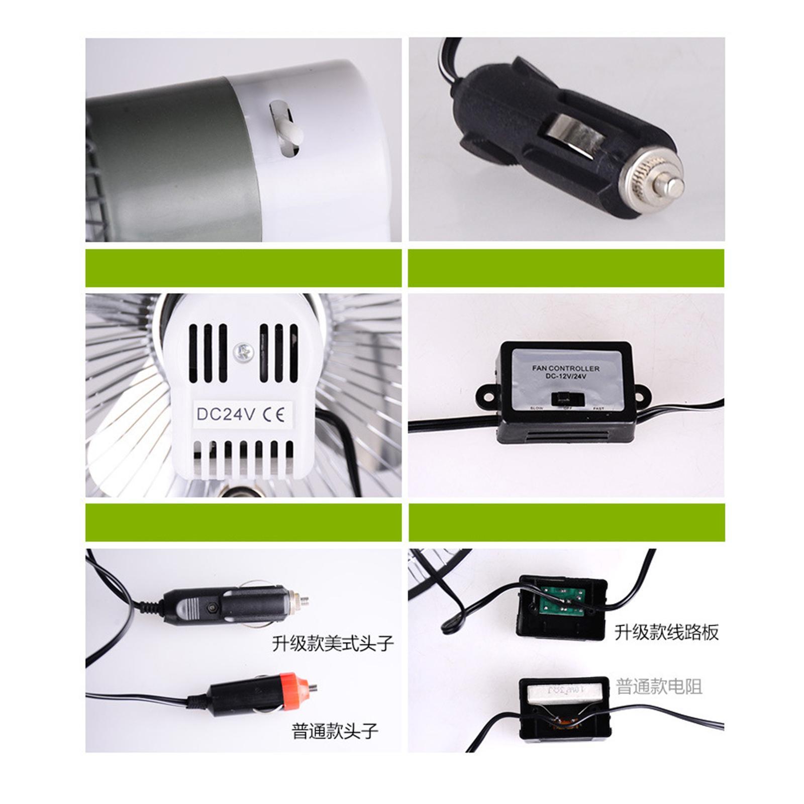 Car   Fan with  Adjustable Low Noise Strong  Desk Fan Summer Cooling Fan for Car Truck Vehicle