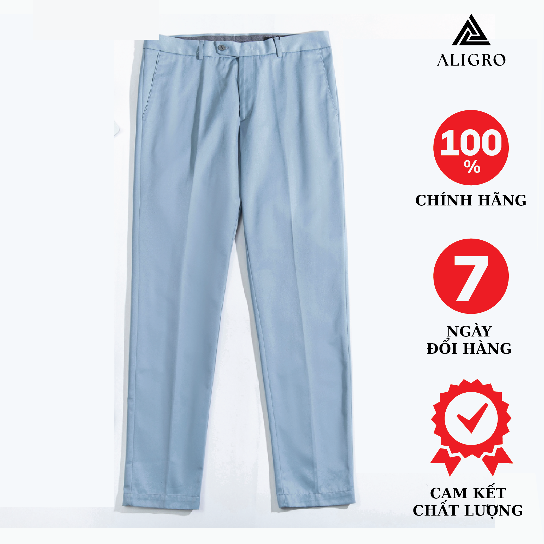Quần kaki nam ALIGRO chất liệu kaki mềm mịn cao cấp dáng slimfit  xanh da trời ALGK033