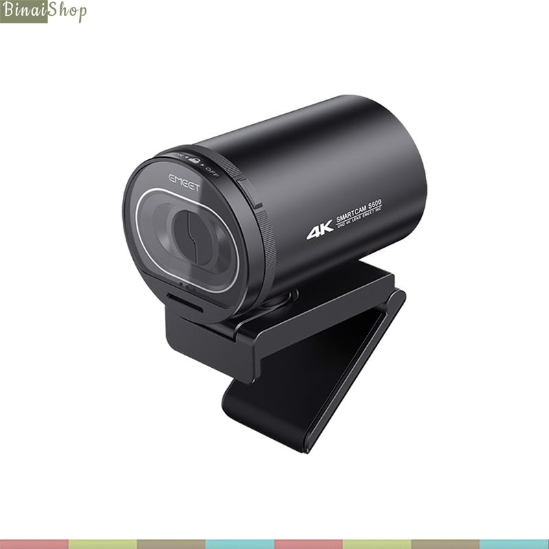 Emeet SmartCam S600 - Webcam Họp Trực Tuyến Góc Rộng, Độ Phân Giải 4K, Tốc Độ 60FPS, Tự Động Lấy Nét Chỉnh Sáng [TẶNG CHÂN WEBCAM] - Hàng chính hãng