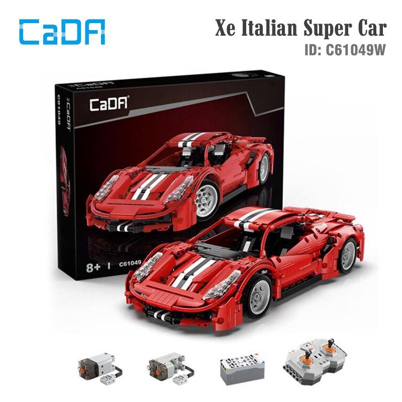 Đồ Chơi Lắp Ráp  Xếp Hình Điều Khiển Từ Xa Xe Italian Super Car – CADA C61049W tỷ lệ 1:12