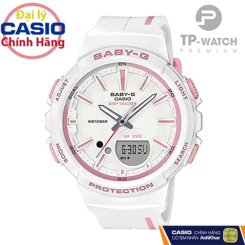 Đồng Hồ Nữ Dây Nhựa Casio Baby-G BGS-100RT-7ADR Chính Hãng - BGS-100RT-7A Step Tracker