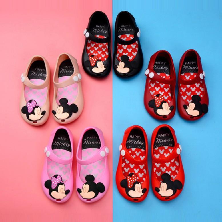 Giày Sandal Hình Chuột Mickey Cho Bé Gái