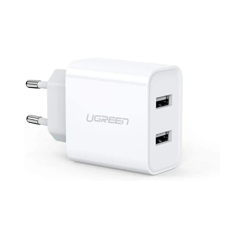 Ugreen UG50877CD104TK sạc đôi 2 cổng usb 5V 3.1A màu trắng - HÀNG CHÍNH HÃNG