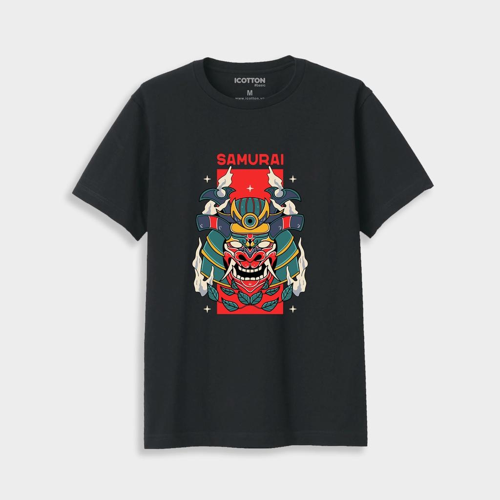 Áo phông nam Icotton hình Samurai thun 4 chiều
