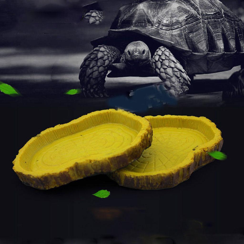 Reptile Vivarium Terrarium Mountain Ornament Reptile Feed Food Water Bowl