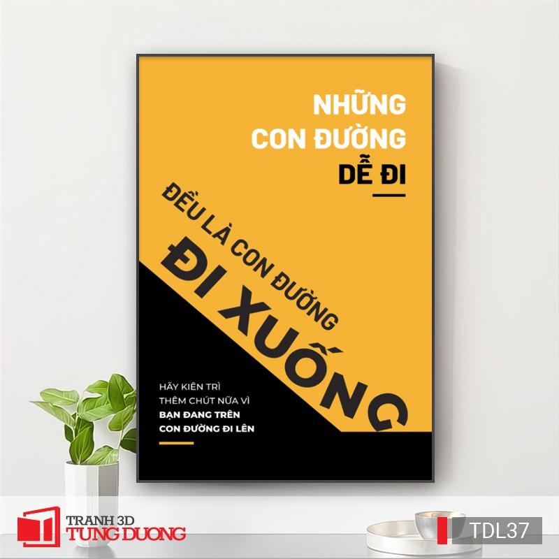 Tranh treo tường động lực văn phòng câu nói slogan truyền cảm hứng, tranh canvas trang trí DL23