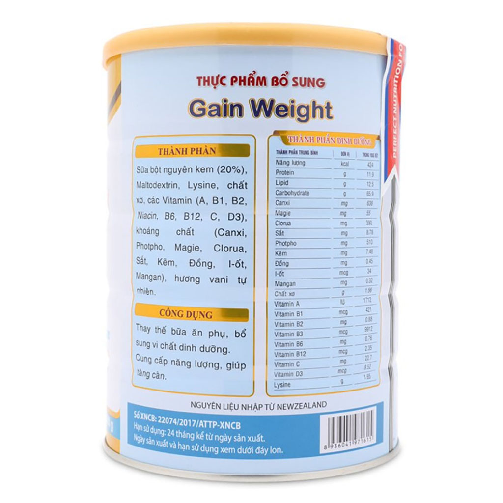 Sữa Bột Gigo Gold Gain Weight (900g)