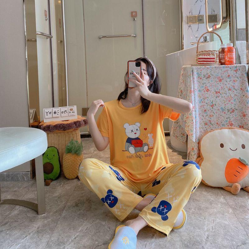 Đồ Bộ Nữ Mặc Nhà Mùa Hè Đồ Bộ Thun Tay Ngắn