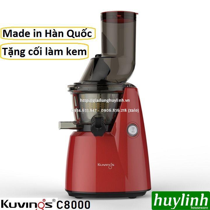 Máy ép chậm Hàn Quốc Kuvings C8000 - Tặng cối làm kem - Mẫu mới 2021 - Hàng Chính Hãng