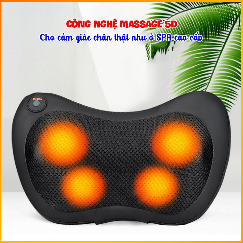 Gối massage hồng ngoại – Matxa giảm đau mỏi cổ công nghệ 5D, mát xa cổ vai gáy - MIANZ GROUP