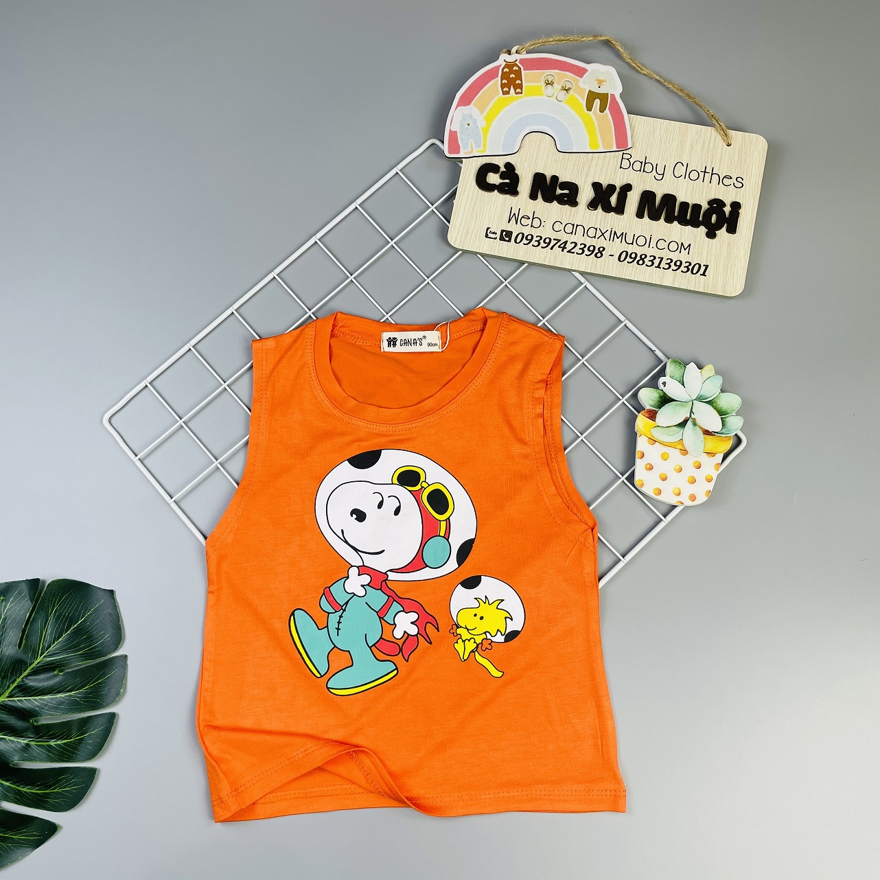 Áo Thun Lạnh Sát Nách Cao Cấp Họa Tiết Dể Thương Cho Bé