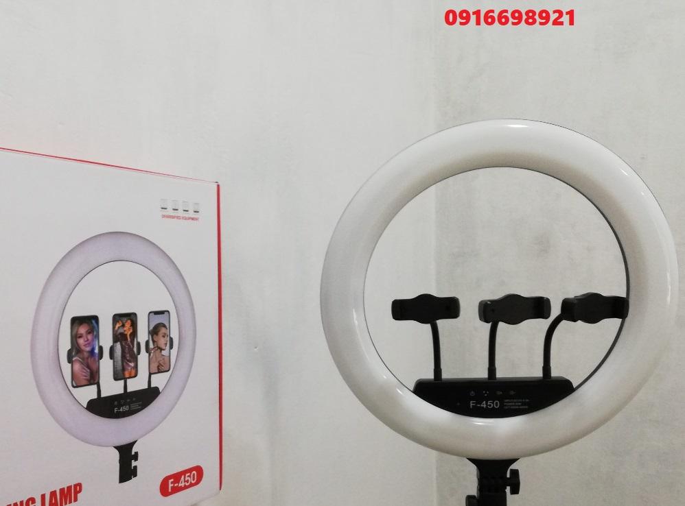 Đèn Lẻ 45cm 3 Kẹp Livestream Ring Spa Studio Có Sạc Điện Thoại