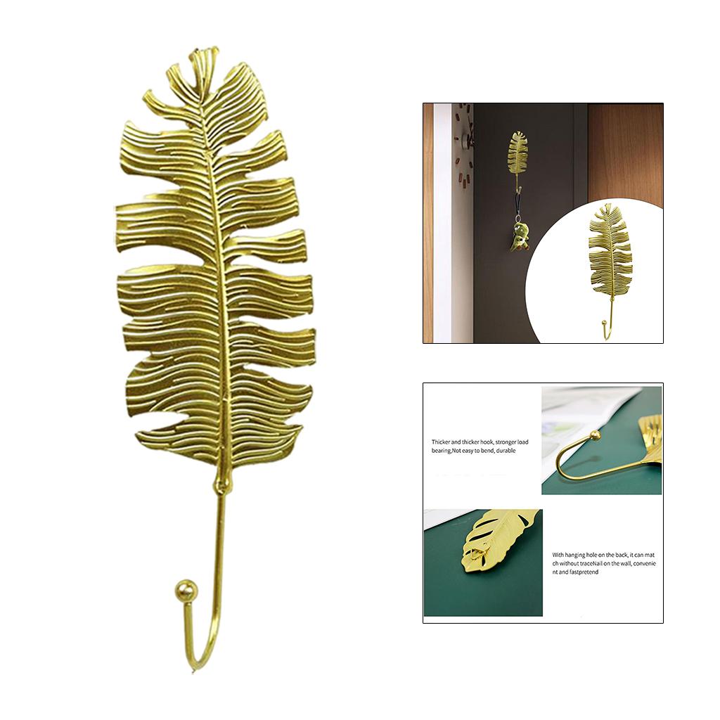 Leaf Shape Hook Door Wall Wardrobe Clothes Bag Key Hanger Home Decor Style 1