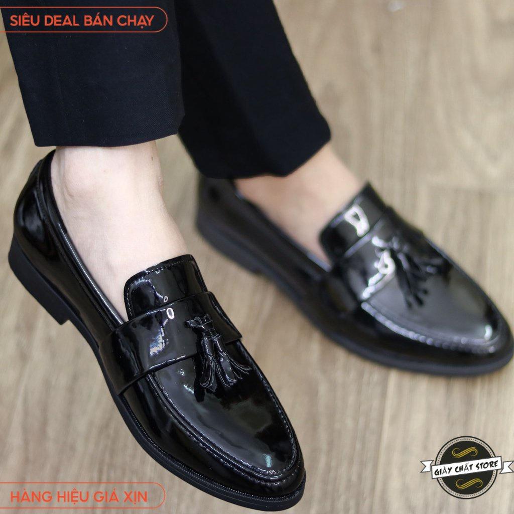 Giày Lười Da Nam Bóng Đế Khâu Chắc Chắn Bền Bỉ, Hàng Việt Nam, Mã L160 Màu Đen