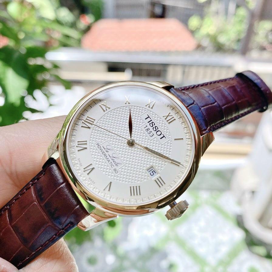 Đồng hồ cơ Tissot TS58 dành cho nam, dây da cao cấp sang trọng lịch lãm