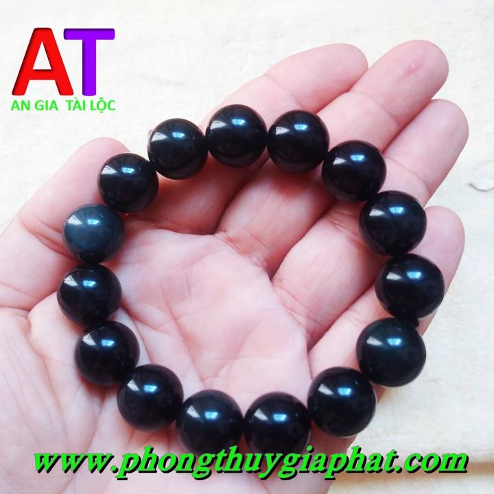 Vòng đeo tay đá đen huyền thạch