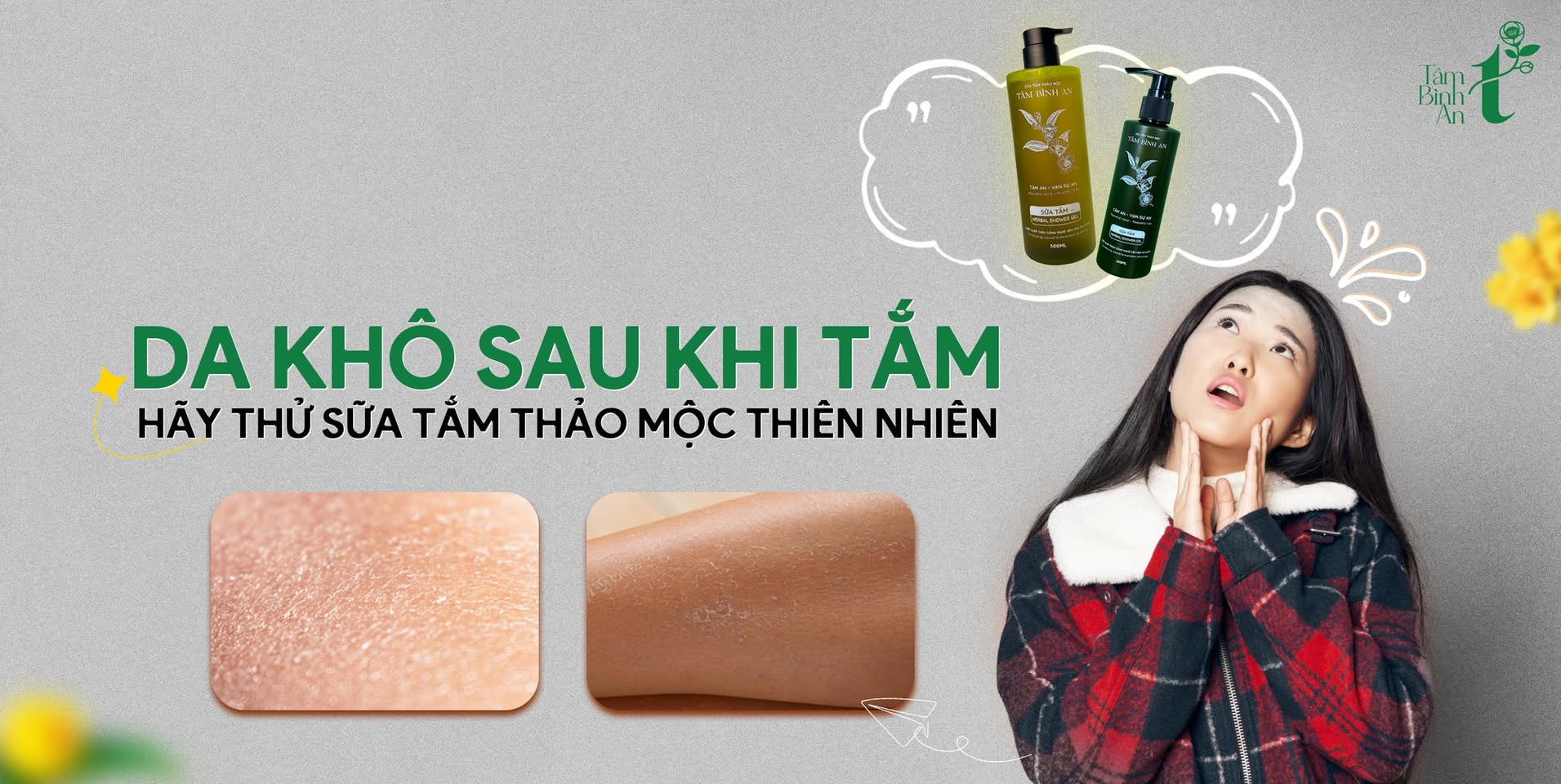 [200ml]-Sữa tắm thiên nhiên Tâm Bình An chăm sóc da chiết xuất từ nguyên liệu thiên nhiên, mang đến hiệu quả vượt trội trong việc làm sạch và nuôi dưỡng làn da từ sâu bên trong