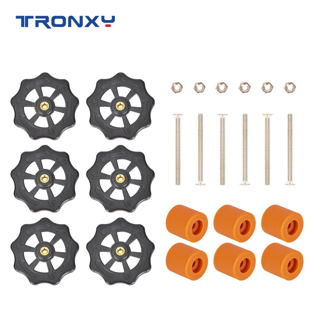 Tronxy M3 Tay Xoắn San Bằng Hạt Silicone Nhiệt Độ Cao Chắc Chắn Không Gian Siêu Tốc Nóng Giường San Bằng Cột 3D Máy In Phần