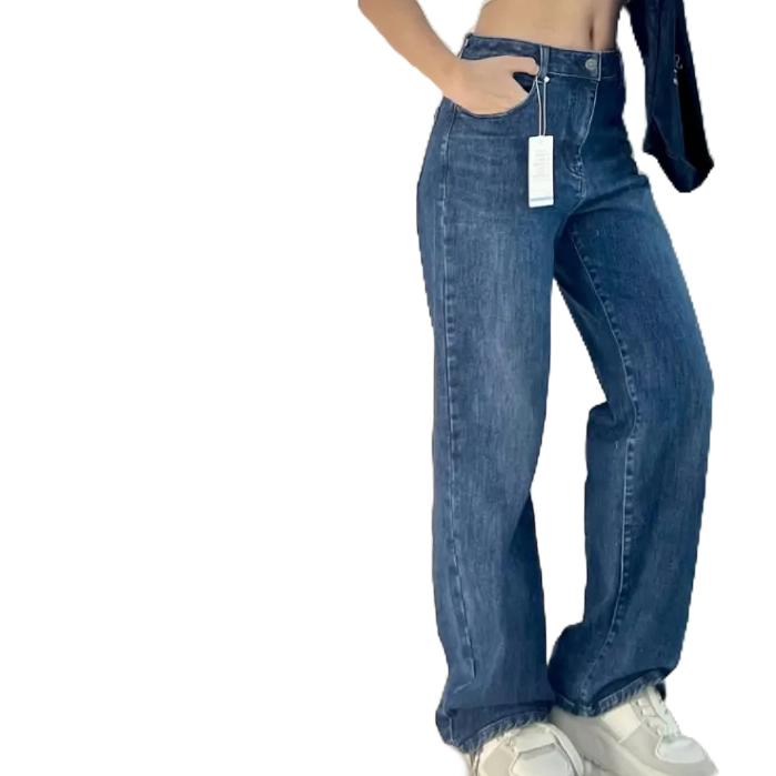 Quần Jean ống suông nữ đẹp P07_Quần bò nữ ống rộng basic chất vải thoáng mát co giãn 4 chiều, thương hiệu Samma Jeans