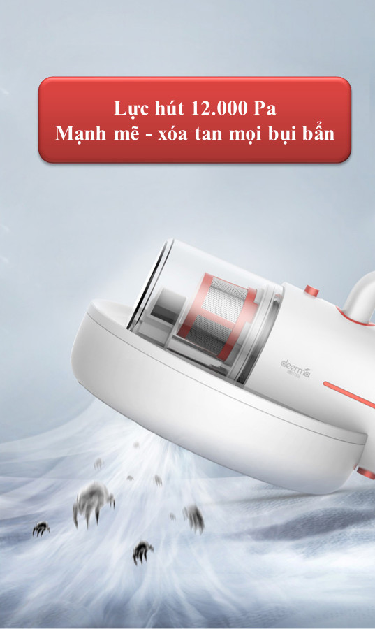 Máy Hút Bụi UV-C Cầm Tay Mini đa năng Deerma CM1300 (3 in 1) Giường Nệm, Sofa, Chăn Mền Gia Đình Cao Cấp (nhập khẩu)