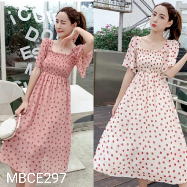 Váy bầu thời trang chun ngực chất voan lụa 40-65kg kèm video