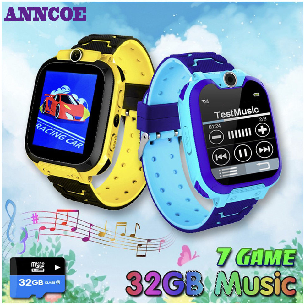 Đồng hồ Điện thoại ANNCOE G3 có 7 GAME Giải trí, Hỗ trợ Thẻ nhớ 32G Music, lắp Sim không cần Đăng ký 4G, Thêm danh bạ dễ dàng không cần ứng dụng - Hàng Chính Hãng