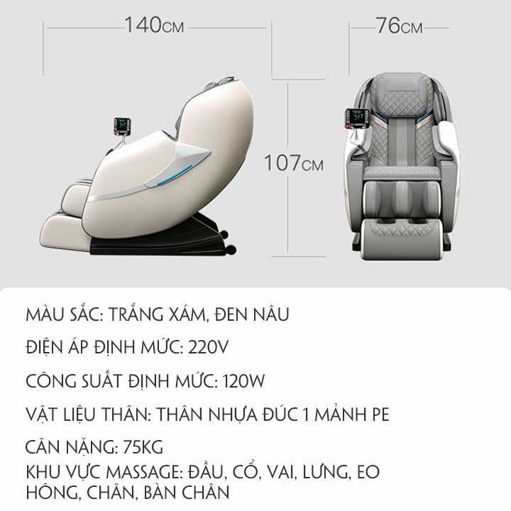 Ghế Massage Toàn Thân i10. Phân Khúc Cao Cấp. Cụm Bi Lăn 4D Di Động Trục SL. Mix Các Bài Tập Massage Chuyên Sâu.