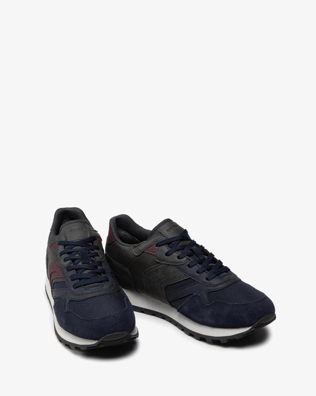 Giày Sneaker Nam GEOX U Ponente A Text Wax Synt Le NAVY/ANTHRACITE